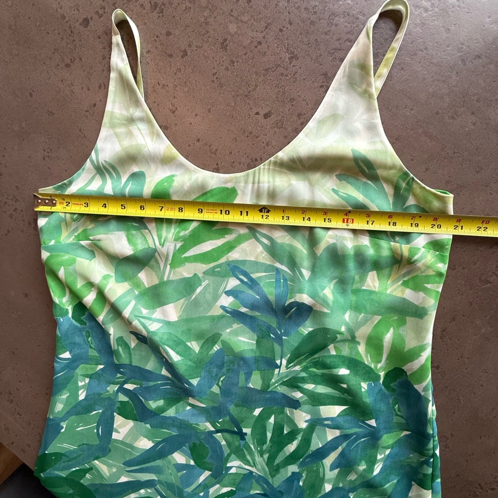 Cabi Green Leaf Print Sleeveless Dress - Picture 7 of 10